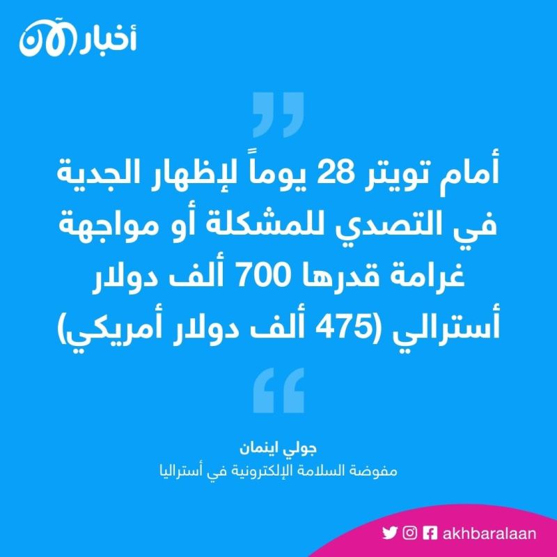تويتر يواجه غرامة يومية ضخمة في أستراليا.. تعرف على السبب