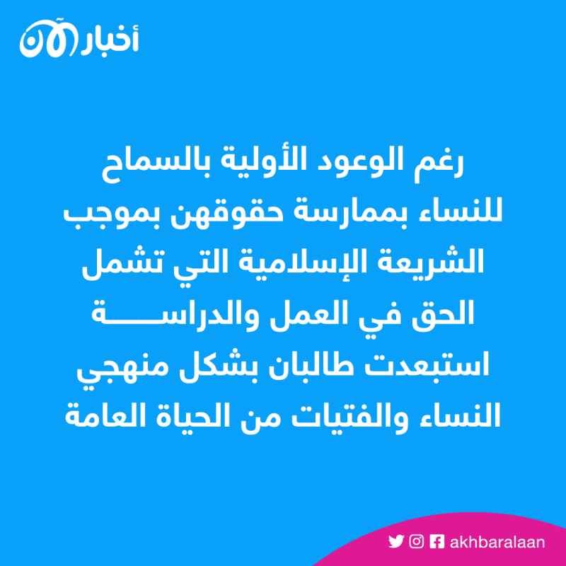 بعد قرار طالبان.. عشرات آلاف الأفغانيات مهددات بفقدان وظائفهن