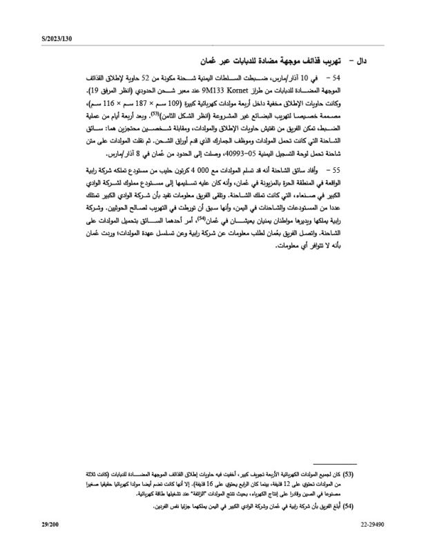 إيران تواصل انتهاك سيادة عُمان.. كل ما تريد معرفته عن إمداد الحوثيين في اليمن 3 إيران تواصل انتهاك سيادة عُمان.. كل ما تريد معرفته عن إمداد الحوثيين في اليمن