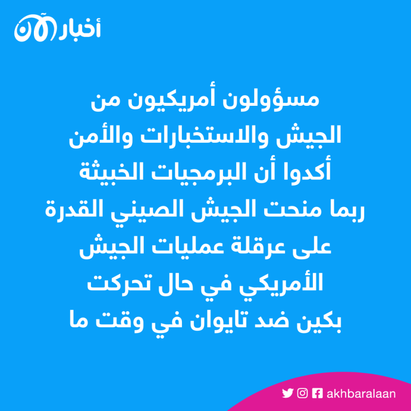 قنبلة موقوتة.. الولايات المتحدة تحذّر من برمجيات صينية خبيثة 1 قنبلة موقوتة.. الولايات المتحدة تحذّر من برمجيات صينية خبيثة
