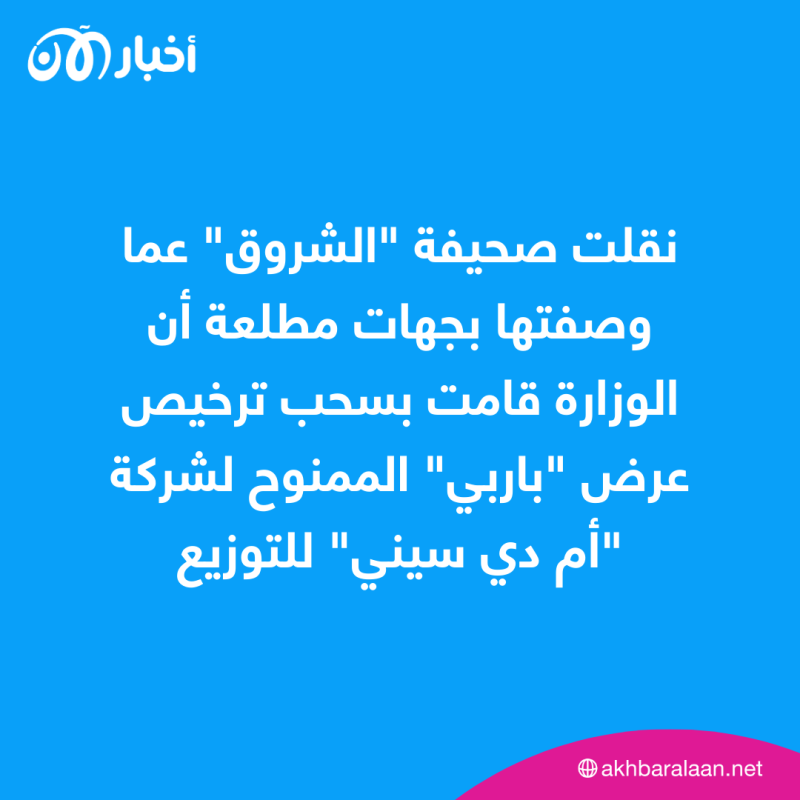 قرار بوقف عرض فيلم "باربي" بدور السينما الجزائرية