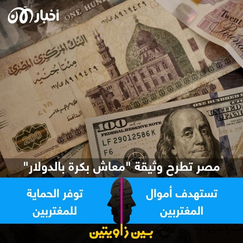 بين زاويتن | كيف ترى وثيقة "معاش بكرة بالدولار" للمصريين في الخارج؟
