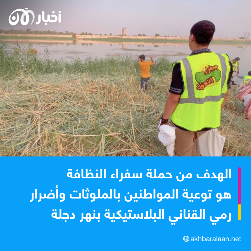 "سفراء النظافة".. حملة في العراق لتنظيف نهر دجلة 1 "سفراء النظافة".. حملة في العراق لتنظيف نهر دجلة