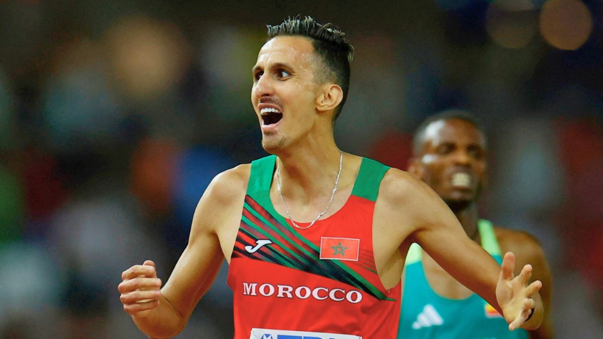 المغربي البقالي يتوج بذهبية 3 آلاف موانع في بطولة العالم للقوى