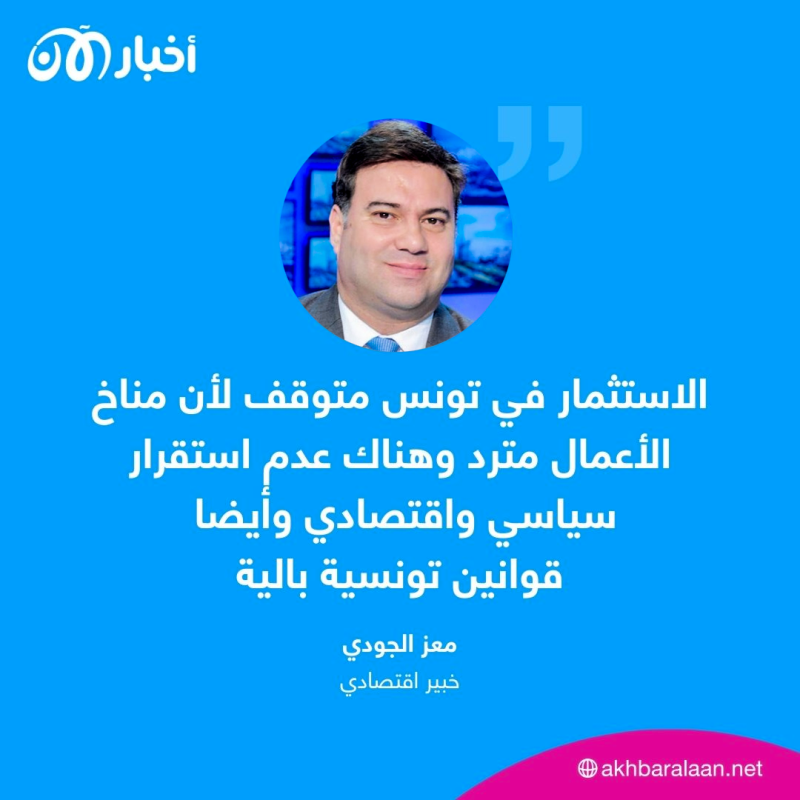 أزمة اقتصادية تتفاقم.. خبير اقتصادي يكشف لـ ”أخبار الآن“ أسباب تراجع الاستثمارات في تونس