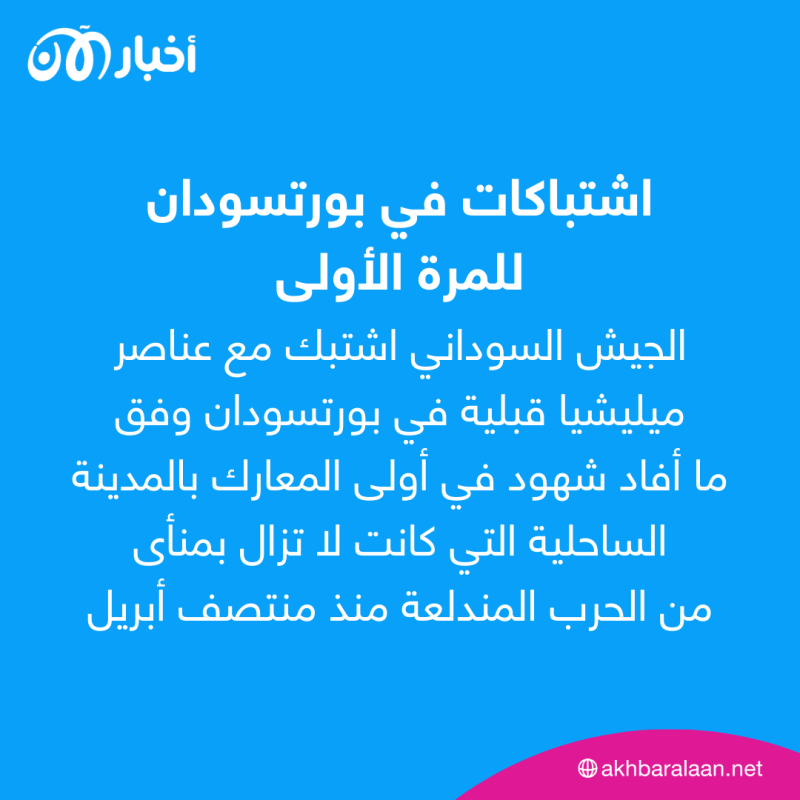 للمرة الأولى منذ بدء النزاع.. اندلاع اشتباكات في بورتسودان 1 للمرة الأولى منذ بدء النزاع.. اندلاع اشتباكات في بورتسودان