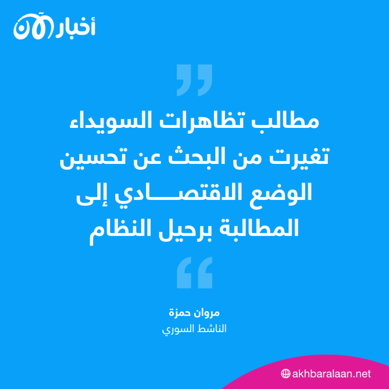 "لا تنازل عن رحيل النظام".. ناشط سوري يكشف لـ"أخبار الآن" مطالب احتجاجات السويداء