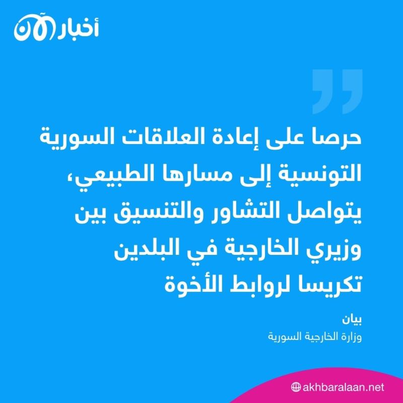 بعد قطيعة سنوات.. سوريا تعين أول سفير لها لدى تونس