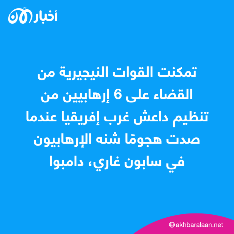 القوات النيجيرية تقضي على 6 عناصر من داعش