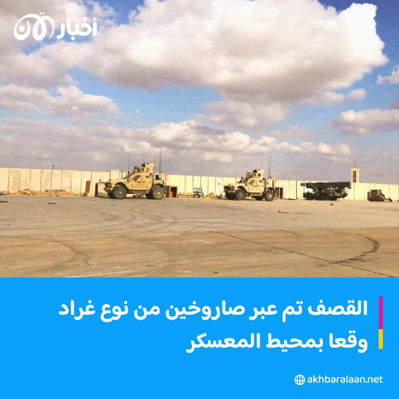 قصف بصاروخي "غراد" يستهدف القاعدة الأمريكية عين الأسد في العراق