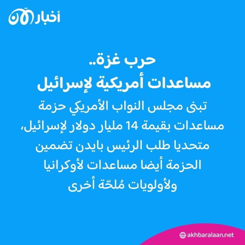 مجلس النواب الأمريكي يتبنى مشروع تقديم مساعدات لإسرائيل ويعترض على أوكرانيا