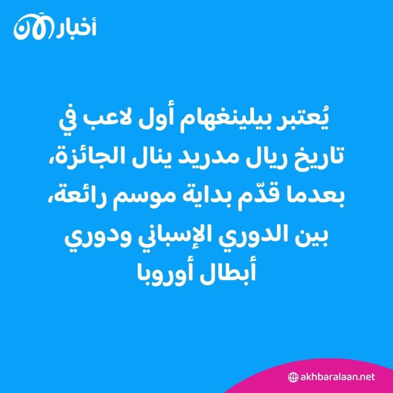 "الفتى الذهبي".. بيلينغهام يتفوق على ثلاثي برشلونة في جائزة أبرز لاعب شاب 2 "الفتى الذهبي".. بيلينغهام يتفوق على ثلاثي برشلونة في جائزة أبرز لاعب شاب