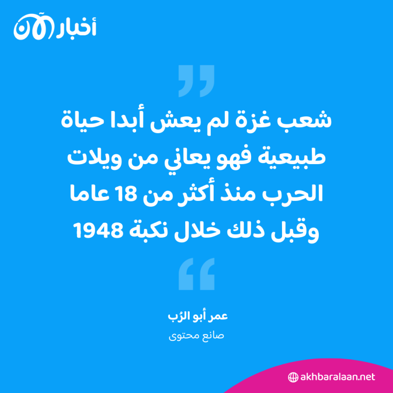 عمر أبو الرُب يتحدث لأخبار الآن عن حرب غزة