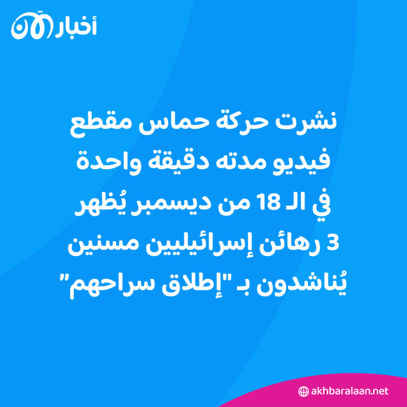 كيف علّق الجيش الإسرائيلي على فيديو لـ 3 رهائن مسنين نشرته حماس؟ 1 كيف علّق الجيش الإسرائيلي على فيديو لـ 3 رهائن مسنين نشرته حماس؟
