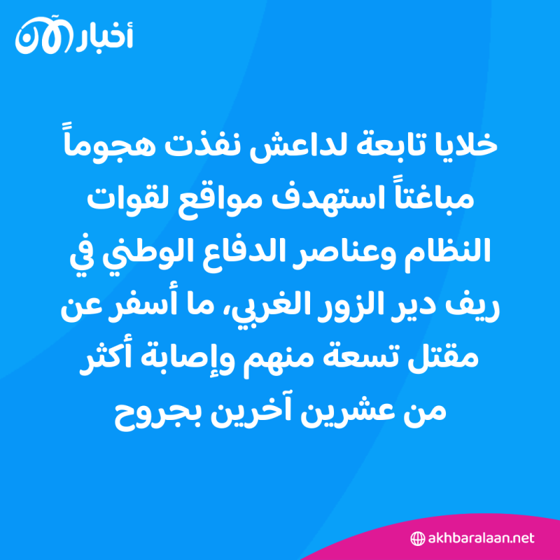 مقتل عسكريين سوريين ومسلحين موالين لهم بهجوم لداعش شرق سوريا