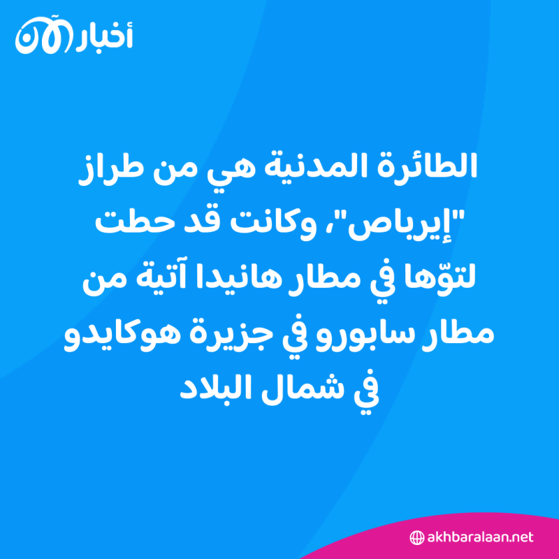 بعد الزلزال.. طائرة تشتعل على مدرج مطار بطوكيو في اليابان