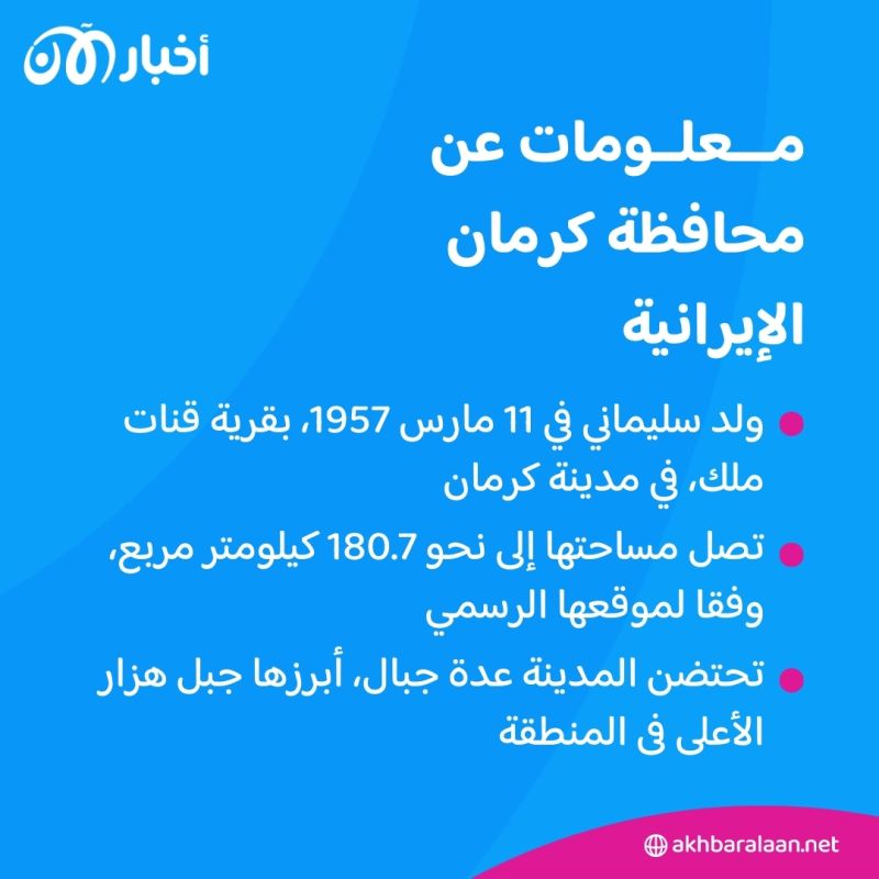 بعد الانفجار الكبير.. تعرف على محافظة كرمان مسقط رأس قاسم سليماني