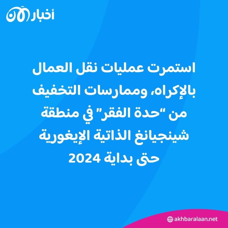 معاناة الإيغور مستمرة.. تقرير جديد يحذر من تواصل السياسات القسرية للعمالة حتى 2025 1 معاناة الإيغور مستمرة.. تقرير جديد يحذر من تواصل السياسات القسرية للعمالة حتى 2025