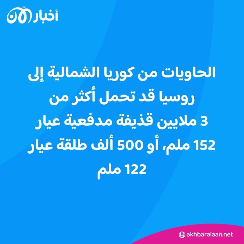 كوريا الشمالية أرسلت 6700 حاوية ذخيرة إلى روسيا 2 كوريا الشمالية أرسلت 6700 حاوية ذخيرة إلى روسيا
