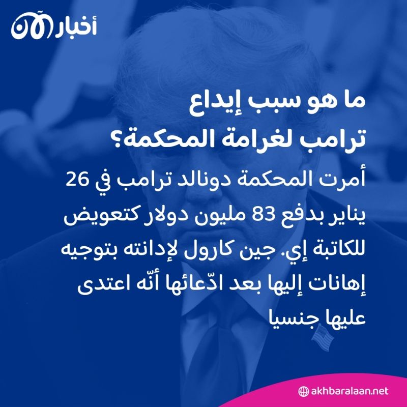دونالد ترامب يودع المحكمة سندا ماليا بـ83 مليون دولار للكاتبة إي. جين كارول.. ما السبب؟