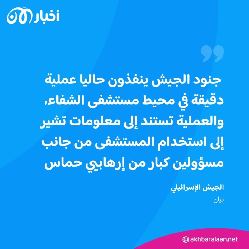 مستشفى الشفاء تحت النيران.. الجيش الإسرائيلي يعلن تنفيذ عملية "دقيقة" بمحيطها