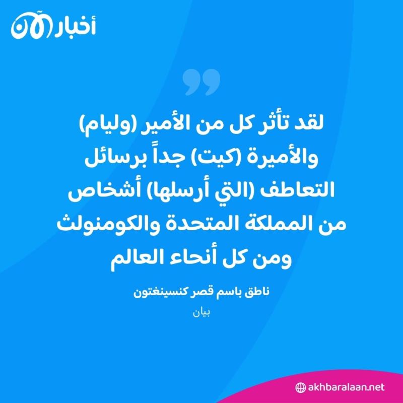 بعد إعلان إصابتها بالسرطان.. كيف تأثرت كيت وزوجها الأمير وليام برسائل الدعم؟