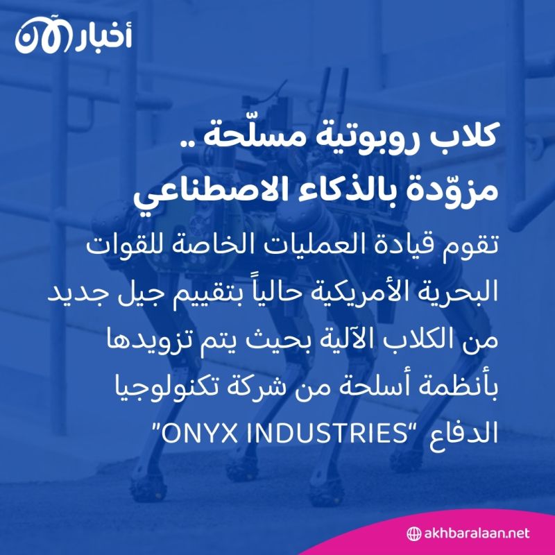 من جديد.. كلاب روبوتية مسلّحة ببنادق الذكاء الاصطناعي في أمريكا!