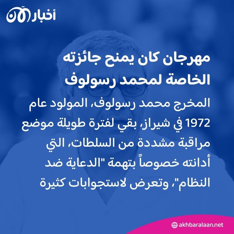 هرب سرا من إيران.. مهرجان كان يمنح جائزته الخاصة للمخرج محمد رسولوف 3 هرب سرا من إيران.. مهرجان كان يمنح جائزته الخاصة للمخرج محمد رسولوف