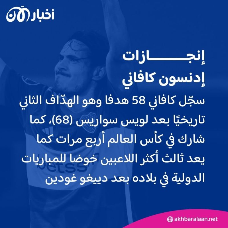 إدنسون كافاني.. كيف علّق ثاني أفضل هدّاف في تاريخ الأوروغواي عن اعتزاله دوليًا؟