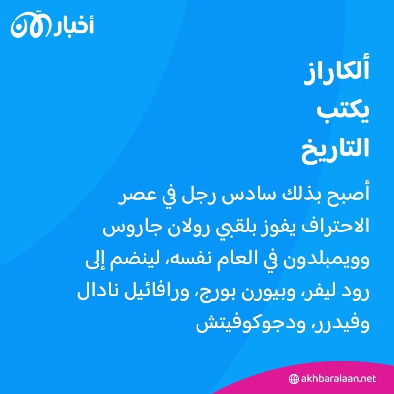 ألكاراز يكرر فوزه على ديوكوفيتش ويحتفظ بلقب ويمبلدون للتنس