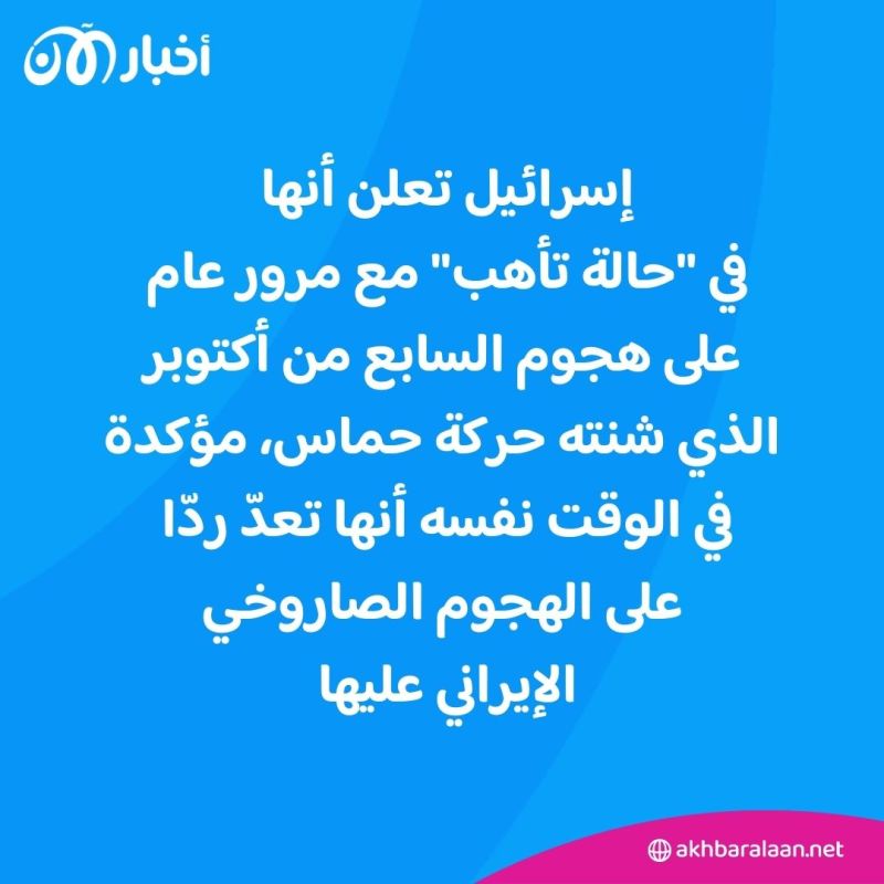 إسرائيل في "حالة تأهب" مع ذكرى مرور عام على هجوم السابع من أكتوبر