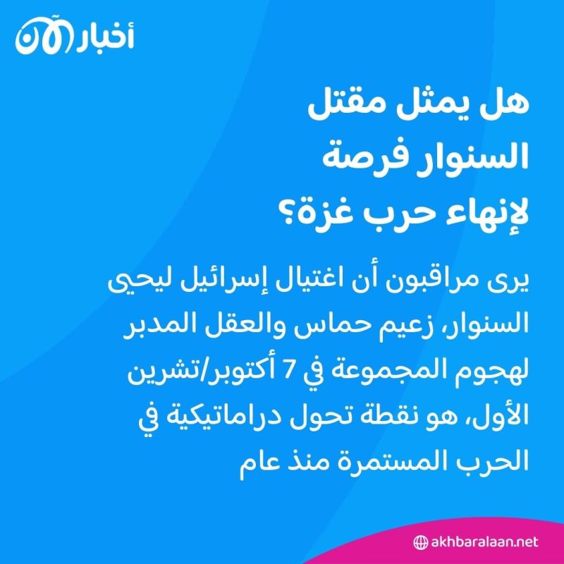 "فرصة لإحلال السلام الغائب".. كيف يقدم مقتل السنوار مخرجا لإسرائيل لإنهاء حرب غزة؟ 1 "فرصة لإحلال السلام الغائب".. كيف يقدم مقتل السنوار مخرجا لإسرائيل لإنهاء حرب غزة؟