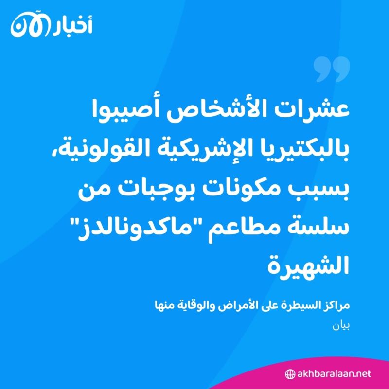 وفاة وحالات تسمّم بسبب بكتيريا في همبرغر "ماكدونالدز" بأمريكا.. ماذا نعرف عنها؟