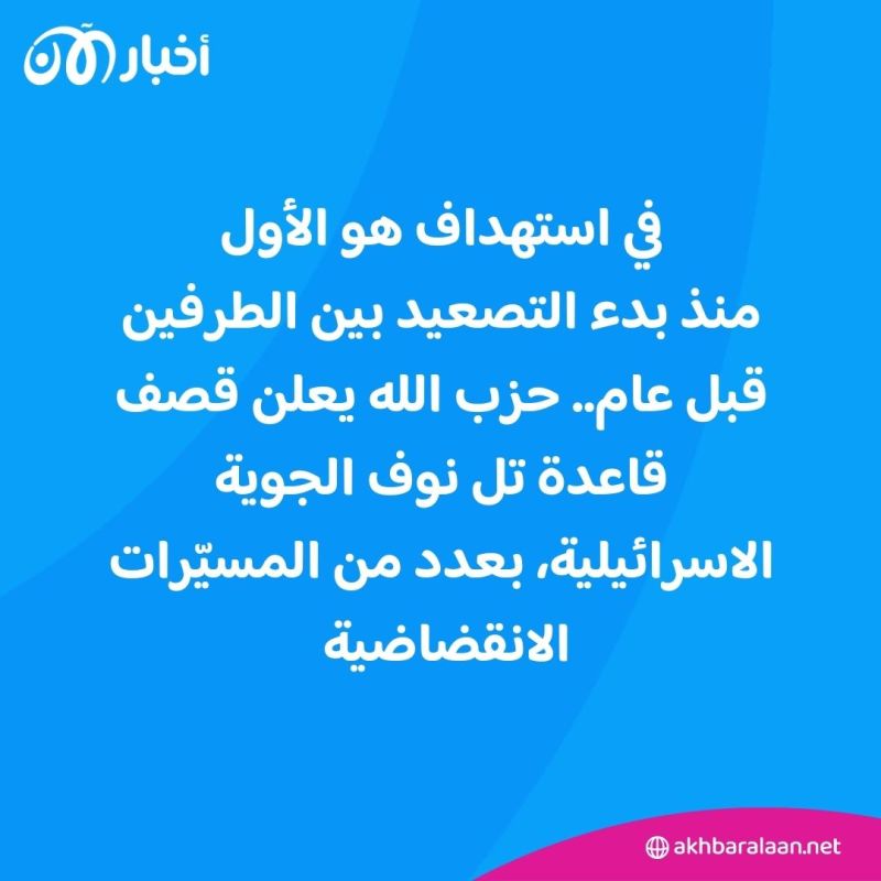 بعد إعلان حزب الله استهدافها.. ماذا نعرف عن قاعدة تل نوف الجوية في إسرائيل؟ 1 بعد إعلان حزب الله استهدافها.. ماذا نعرف عن قاعدة تل نوف الجوية في إسرائيل؟