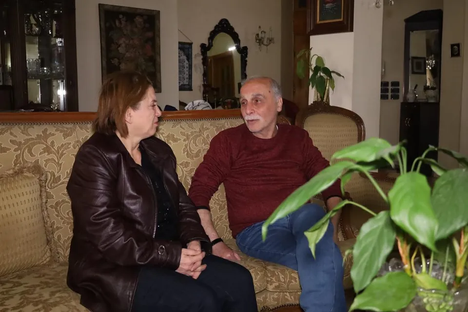 رغيد الططري مع المحامية خديجة نصر منصور