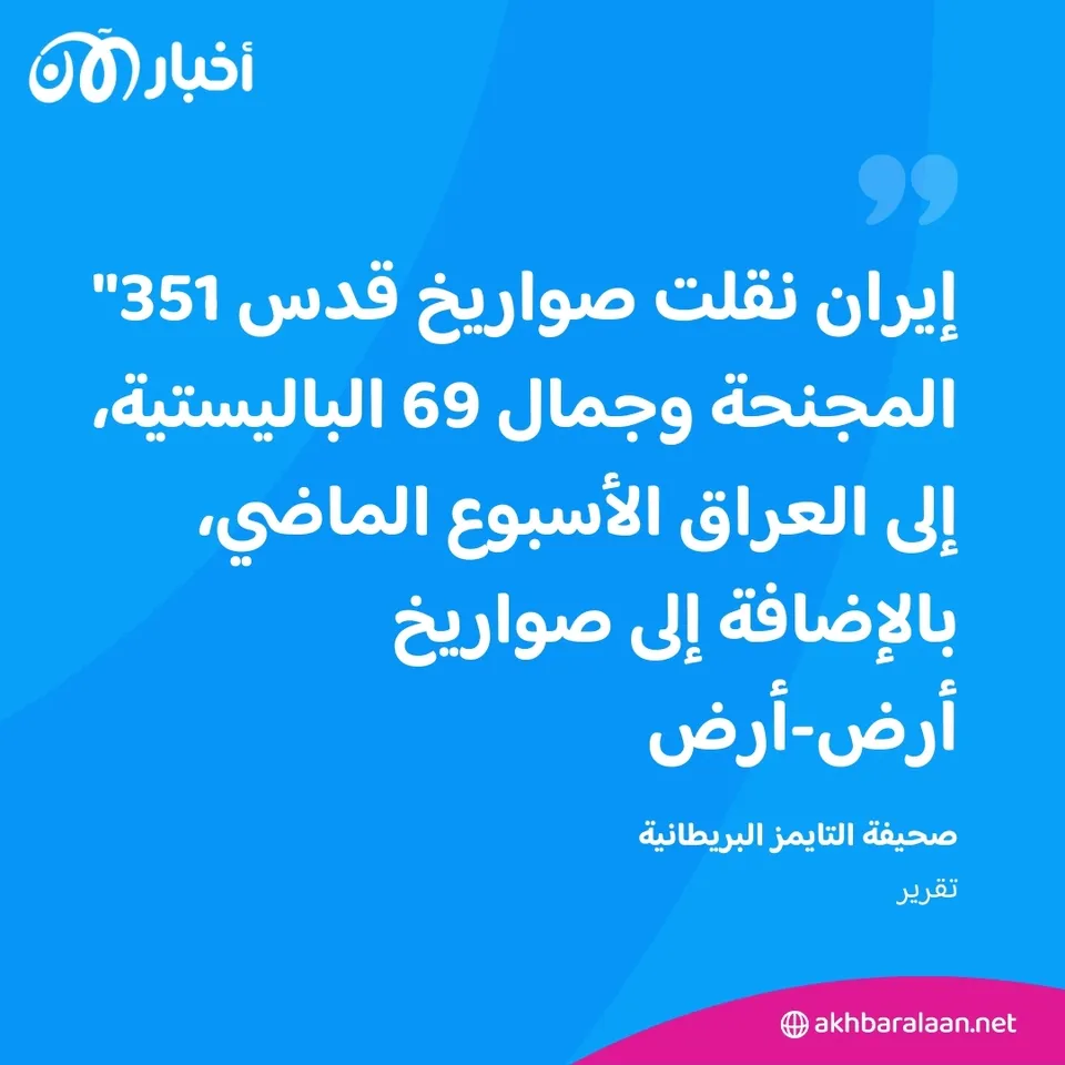نزع السلاح خدعة.. إيران تنقل صواريخ أرض أرض إلى ميليشياتها في العراق 1 نزع السلاح خدعة.. إيران تنقل صواريخ أرض أرض إلى ميليشياتها في العراق