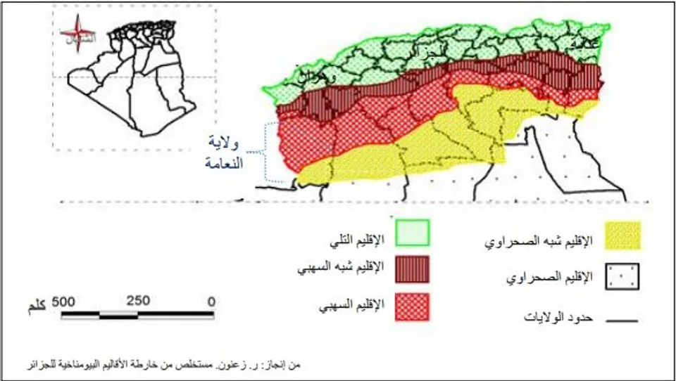 خريطة التصحر في الجزائر 